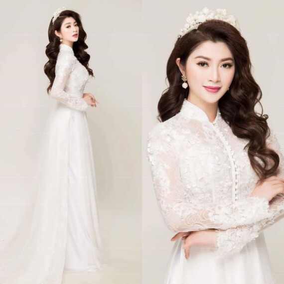 10+ mẫu áo dài cưới ấn tượng, sang trọng cho mùa cuối năm