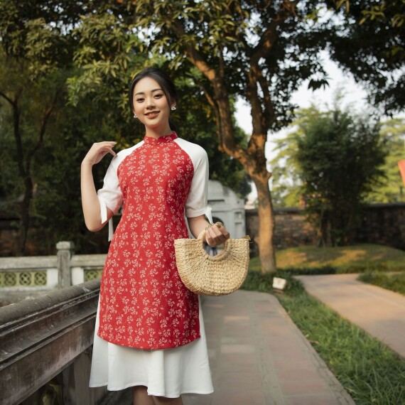 TOP 11 kiểu áo dài tay phồng cách tân đẹp mặc tết 2023