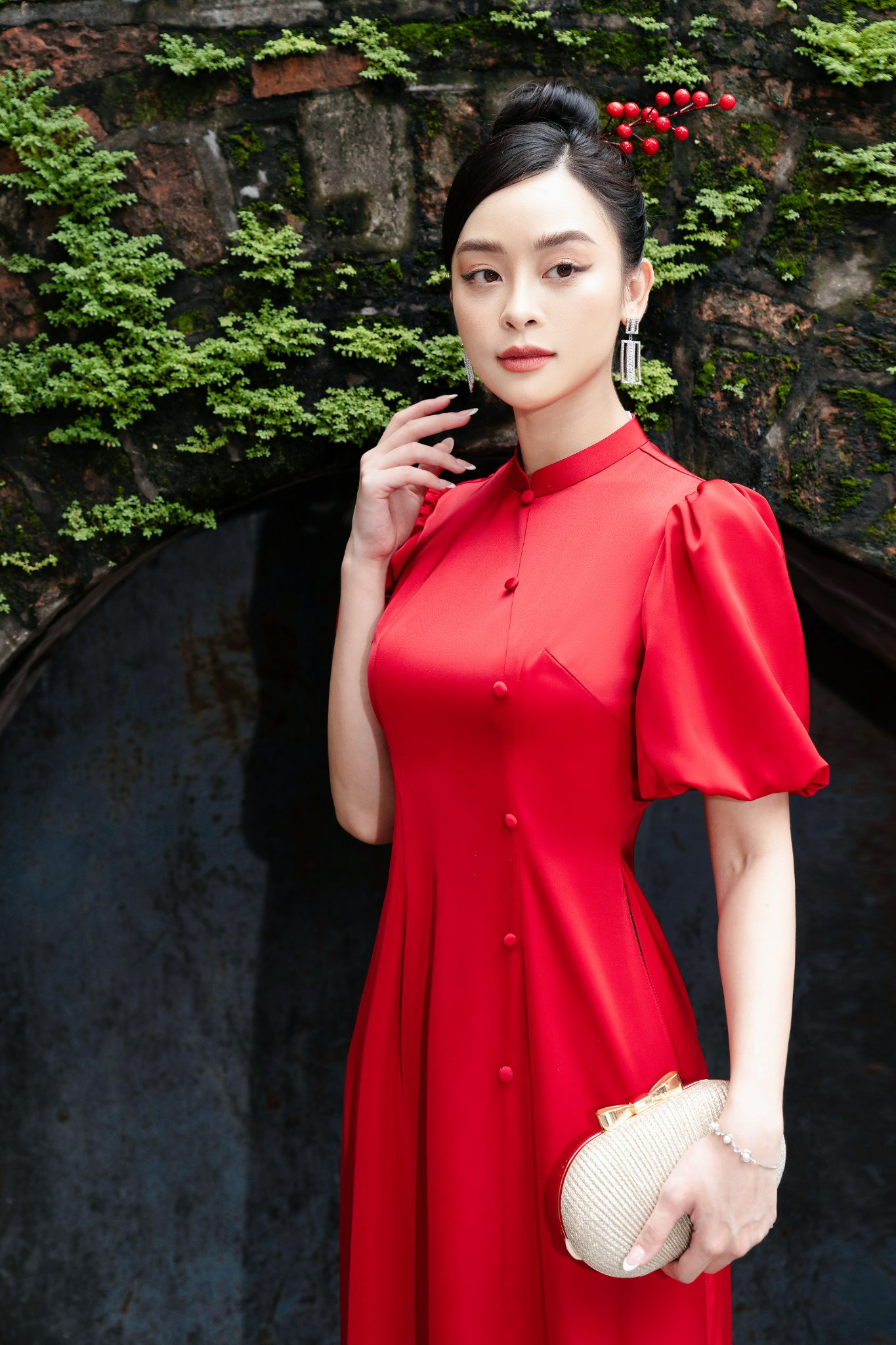 Áo dài truyền thống AD080 lụa latin (3)
