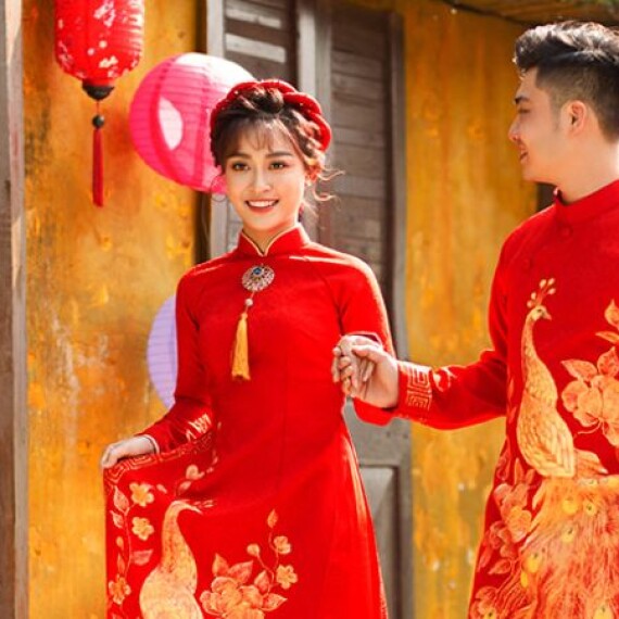 4 mẫu áo dài đỏ đẹp cho ngày cưới giúp cô dâu tỏa sáng