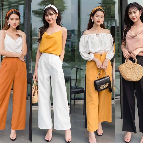 12+ cách phối quần ống suông với áo kiểu đẹp, trẻ trung