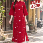 Áo dài cách tân thêu họa tiết AD286