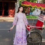 Áo dài cách tân tà ngắn phối hồ điệp 3D AD188 (LẺ ÁO)