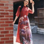Áo dài cách tân 4 tà phối tay lỡ AD224 (LẺ ÁO)