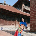 Áo dài cách tân in họa tiết trừu tượng AD227 (LẺ ÁO)