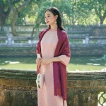 Áo dài cách tân tay lỡ phối họa tiết dập nổi AD218 (LẺ ÁO)