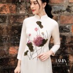 Áo dài truyền thống đính thủ công AD104 (LẺ ÁO)