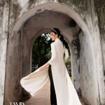 Áo dài truyền thống đính thủ công AD104 (LẺ ÁO)