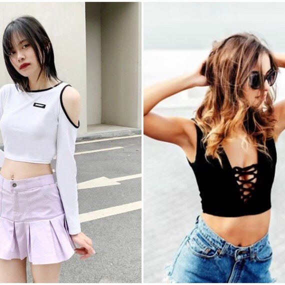 Cách kết hợp áo hở bụng cho nàng trẻ trung, năng động