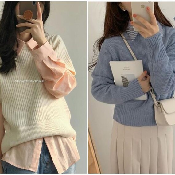 5 cách phối áo sơ mi với áo len nữ nổi bật cho quý cô