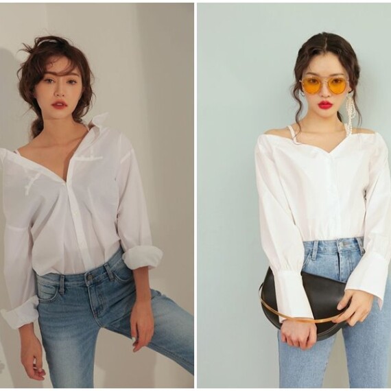 15+ style quần jean áo sơ mi nữ khiến nàng lộng lẫy dưới ánh nắng mùa hè