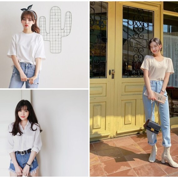 8 cách phối quần jean với áo thun nữ cực kỳ thời trang