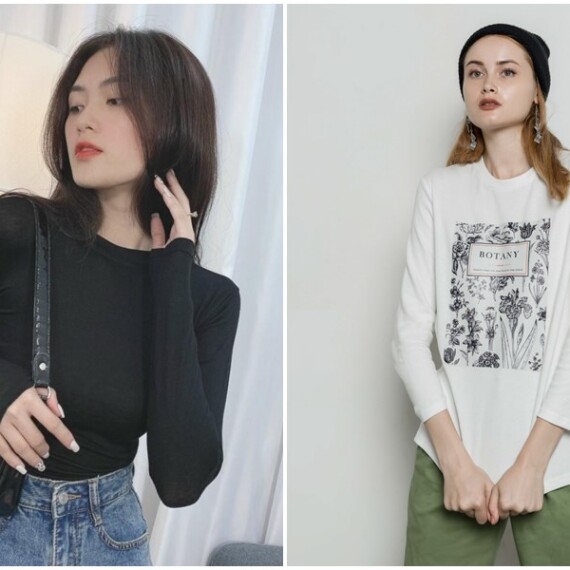 6 mẫu áo thun nữ tay dài được ƯA CHUỘNG nhất hiện nay