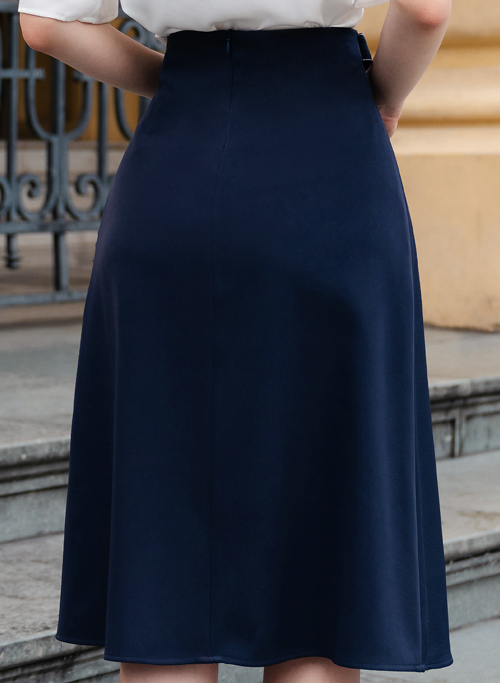 Chân váy nữ LV102 màu xanh tím than dáng xòe chữ A
