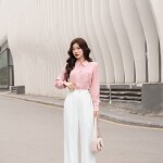 Quần công sở dáng suông xếp ly LQ128