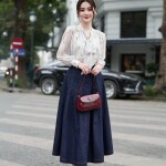 Chân váy chữ A dáng xòe dài LV166