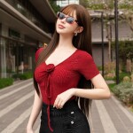Chân váy ôm dáng dài phối đai giả đính phụ kiện LV169