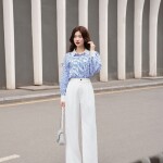Quần công sở dáng suông xếp ly LQ128