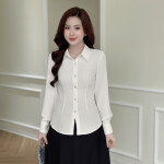 Sơ mi cổ Đức LA529 chiết eo nhẹ