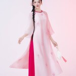Áo dài tay lỡ Phúc An NGO009-QT06 thương hiệu ÁO DÀI NGƠ