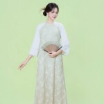 Áo dài Bích Thảo NGO026 QT003 thương hiệu ÁO DÀI NGƠ