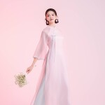 Áo dài Thanh Yên NGO036 - QT011 thương hiệu ÁO DÀI NGƠ