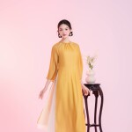 Áo dài Kim Yên NGO037  - QT003 thương hiệu ÁO DÀI NGƠ