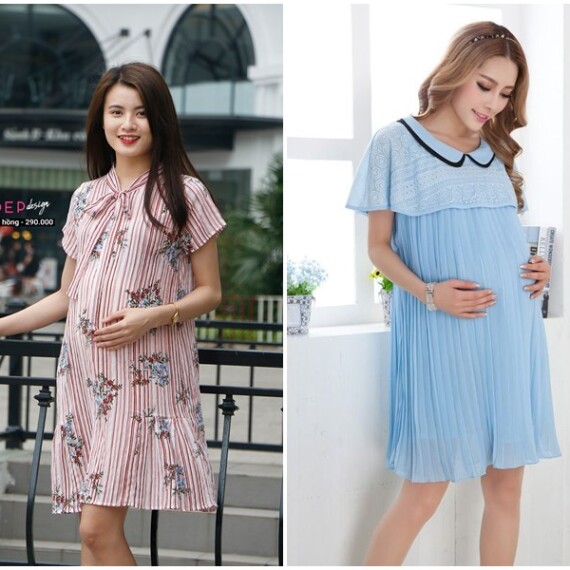 15 mẫu đầm bầu xinh, duyên dáng cực sang chảnh cho mẹ bầu