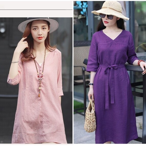 13 mẫu đầm linen trẻ trung nhất mùa hè nàng không thể bỏ lỡ