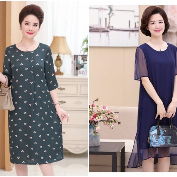 20 mẫu đầm suông trung niên Quảng Châu, Hàn Quốc sang trọng