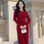Đầm body dáng ôm phối eo xoắn LD390