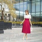 Đầm chữ A dáng dài phối tay cộc LD221