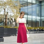 Đầm chữ A dáng dài phối tay cộc LD221