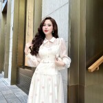Đầm chữ A phối tay dài LD419