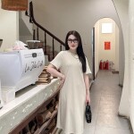 Đầm thun tay cộc phối chun lưng TD026 (Freesize)
