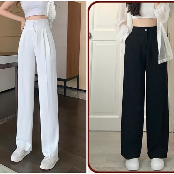 7 mẫu quần ống suông mix đồ đơn giản, nhanh dành cho phái nữ