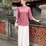LẺ Áo pháp phục lụa phối cổ 3 phân PP030