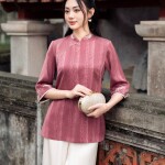 LẺ Áo pháp phục lụa phối cổ 3 phân PP030