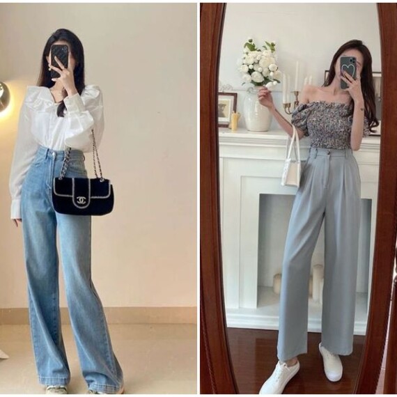 Mẫu quần ống rộng cực”hot” dành cho nữ
