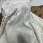 Áo dài AD272 - QD004 cách tân tay dài phối họa tiết trơn