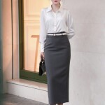 Chân váy midi LV183 dáng ôm dài thon gọn