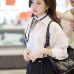 Áo sơ mi LA494 tay dài dáng rộng phối cúc