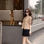 Áo ký giả tay cộc phối túi KG001