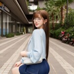 Áo sơ mi croptop cổ tim phối tay dài LA453