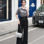 Áo sơ mi tay cộc dáng suông LA445
