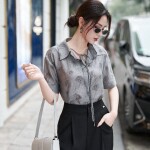 Áo sơ mi tay cộc dáng suông LA445