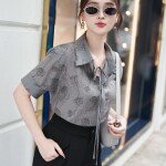 Áo sơ mi tay cộc dáng suông LA445