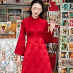 Áo dài AD251 cách tân duyên dáng tay vạt