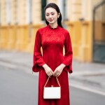Áo dài AD251 cách tân duyên dáng tay vạt