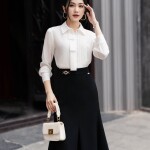 Áo sơ mi nữ cổ xếp ly nơ LA333 (KHÁCH MUA VUI LÒNG INB CHỌN MÀU)